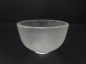 ガラス　箔散らし　茶碗(保護箱付)